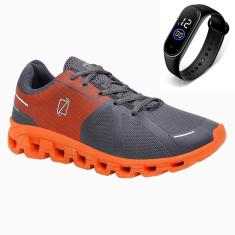 Tênis Esportivo Masculino Para Caminhada Academia Com Relógio-Masculino