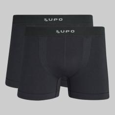Kit 2 Cuecas Boxer Lupo Micromodal Sem Costura 00661LU, Grafite, M