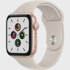 Apple Watch se gps 44mm Caixa Dourada de Alumínio Pulseira Esportiva Estelar