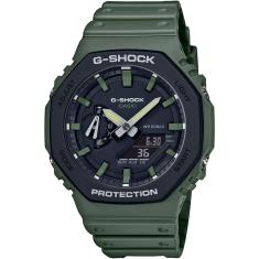 Relógio CASIO G-SHOCK masculino anadigi verde GA-2110SU-3ADR