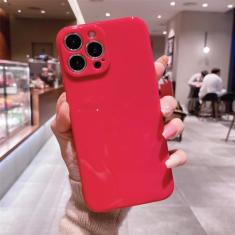 Capa macia quadrada brilhante doce marrom para iPhone 13 12 Mini 11 Pro Max X XR XS Max 7 8 Plus SE Capa ultrafina de silicone TPU, rosa, para iPhone 7 8