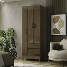 Guarda Roupa 3 Portas 2 Gavetas com Pés Fit Jequitiba