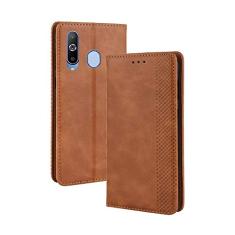 Capa para Samsung Galaxy A8S, capa flip carteira de couro para Samsung Galaxy A8S, capa magnética retrô para celular, capa carteira de telefone com compartimentos para cartões