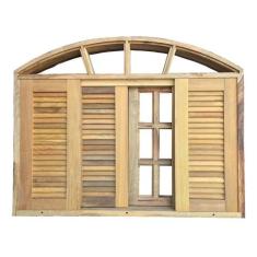 Janela de Madeira Veneziana de Correr em Arco de Itaúba Esquadrias Lon