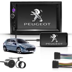 Kit Central Multimidia 2 Din Mp5 Bt Espelhamento Peugeot 307 - First O