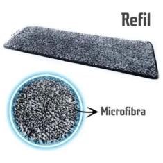 Kit 6 Refil Para Flat Mop Microfibra Lavável Troca Fácil - 123UTIL, Fl