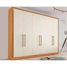 Guarda Roupa Casal 6 Portas e 6 Gavetas Argos Peroba/Off White - Europa