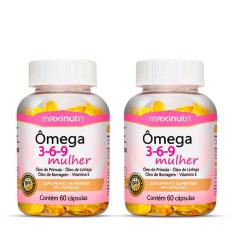 Kit 02 Ômega 3-6-9 Mulher 60 Capsulas Maxinutri