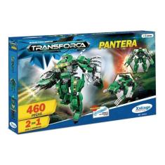 Blocos de Montar 2-1 - Transforça Pantera - 460 Pçs - Xalingo