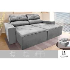 Sofá Retrátil e Reclinável 1,50m Cinza  Conforto Premium para Sua Sala