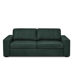 Sofá Decorativo Agatha 2 Lugares Sala De Estar 150cm Pés Em Madeira Couro Verde Musgo G88 - Gran Belo