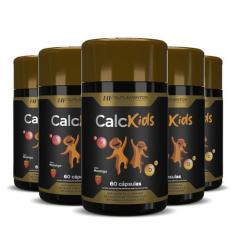 5x calcio kids 60caps mastigavel sabor morango hf suplements, PREMIUM