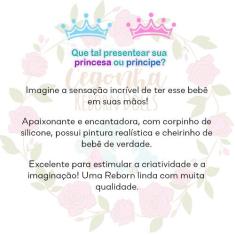 Boneca Bebe Reborn Recem Nascida Silicone Com Vários Itens - Cegonha R