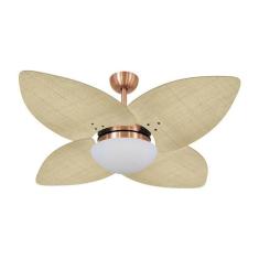 Ventilador de Teto Dormamu Cobre 4 Pés Palmae Natural 220V, 220V