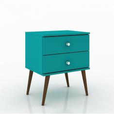 Mesa de Cabeceira  2 Gavetas Retrô RT 3032 Movelbento