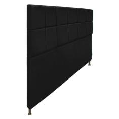 Cabeceira Damares 195 Cm King Size Com Botonê Suede Preto