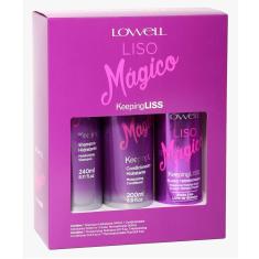 Lowell Liso Mágico Kit - Shampoo + Condicionador + Máscara Kit