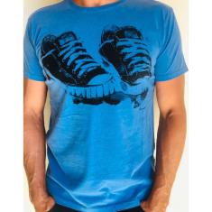 T-shirt Tênis estonada com modelagem alinhada ao corpo 100% algodão