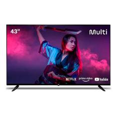 Smart TV Multilaser 43 FHD DLED USB HDMI Multi Android - TL046M - Preto