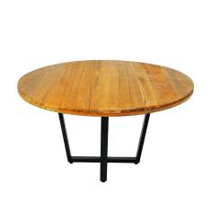 Mesa Redonda Industrial Area Gourmet Madeira Maciça 1,50m