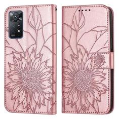 Capa fina compatível com Xiaomi Redmi Note 11 Pro 4G/5G/Redmi Note 12 Pro 4G Capa carteira com suporte para cartão, capa floral em relevo, capa flip de couro, capa protetora à prova de choque