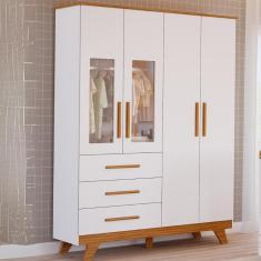 Guarda Roupa Retrô 4 Portas  100% MDF - Móveis Peroba