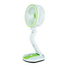 Ventilador Dobrável De Mesa Com Led Recarregável Via Usb Com Regulador