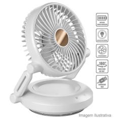 Ventilador Portátil Mesa Recarregável Usb Dobrável Led Base - Zhang