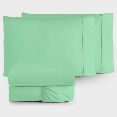 Lençol Algodão 100% PERCAL Ponto Palito - Solteiro Casal Queen e King 