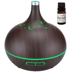 Umidificador De Ar Ultrassônico Aromatizador Portátil Led + 1 Essência