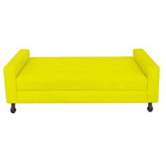 Recamier Calçadeira Sofá Dona 1,00 cm Solteiro Baú Quarto Sala Suede A