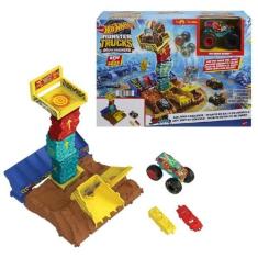 Pista Hot Wheels Monter Trucks Desafio de Saltos Demo Derby Arena De D