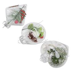 12 Unidades Enfeites de Natal B C Inquebráveis ​​Eco Friendly PET Soprando Bolas de Natal para Decoração de Festa 6165 Cada Natal Vem Equipado Com um Efeito Pendurado Fazendo