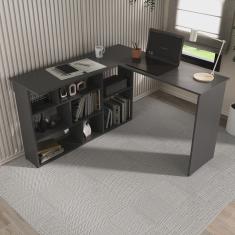 Mesa de Escritório 115,5x120cm em L 8 Nichos Montecello Yescasa