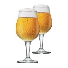 Ruvolo, Jogo de Taça, Taça de Cristal Mason M, para Cerveja 390ml 2 Peças