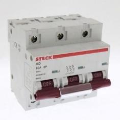 Disjuntor Din Steck Tripolar 80a Curva C