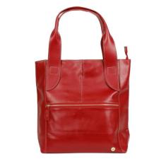 Bolsa Ombro Social Feminina Couro Vermelha - Betania Couros