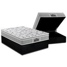Cama Box Baú Casal: Colchão Espuma D45 Probel / EP Guarda Costas PróExtreme Plus + Base CRC Suede Black(138x188)