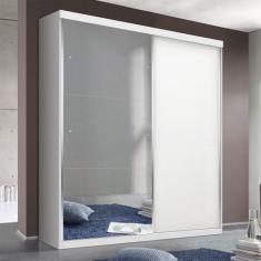 Guarda Roupa Solteiro 2 Portas de Correr 2 Gavetas e 3 Espelhos Salvad