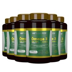 6x ômega 3 240 caps epa 540mg + dha 360mg hf suplementos, green