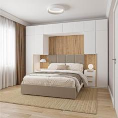 Guarda-Roupa Modulado 10 Peças 12 Portas 2 Mesas cabeceira Jade CabeCa