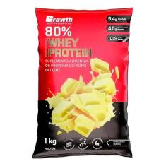 Whey Protein Concentrado Growth 1kg Sabor Chocolate Branco