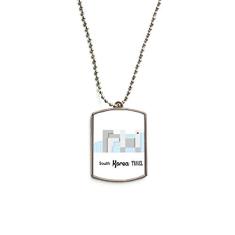 DIYthinker Colar para animais de estimação com pingente de corrente de aço inoxidável da Coreia do Sul