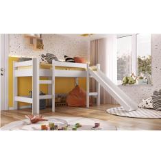 Cama Infantil com Escorregador - Branco