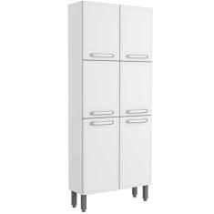 Armário Paneleiro Duplo Aço 6 Portas Branco