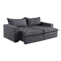 Sofá Cama 5 Lugares Retrátil e Reclinável M-184 Veludo Martins