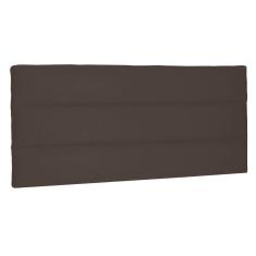 Cabeceira Painel Estofada Cama Box Casal 140cm Suede Café