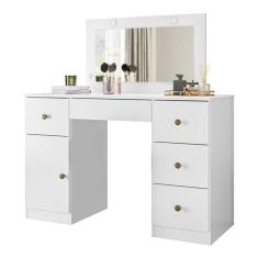 Penteadeira Camarim Sonhos com Porta e 5 Gavetas - Moval