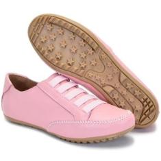 Tênis feminino Mocatênis Elástico Bella Dama em Couro Legítimo Confortável-Feminino