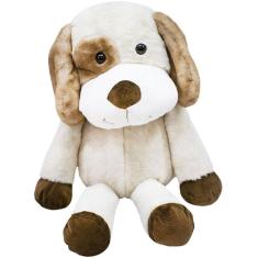 Cachorro Mancha Marrom Olho Sorrindo 32Cm - Pelúcia